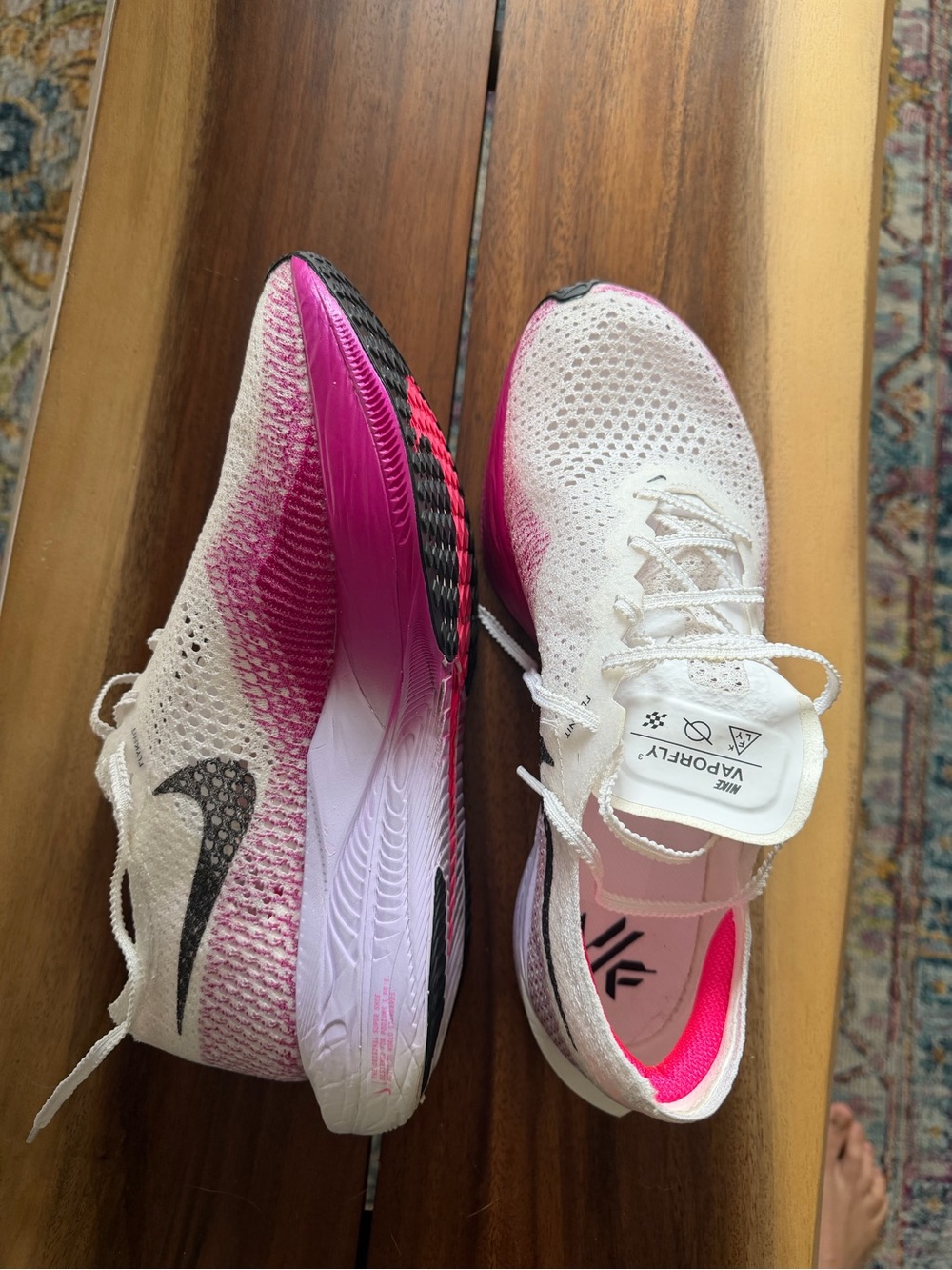 Nike Women’s White & Pink VaporFly Running Shoes